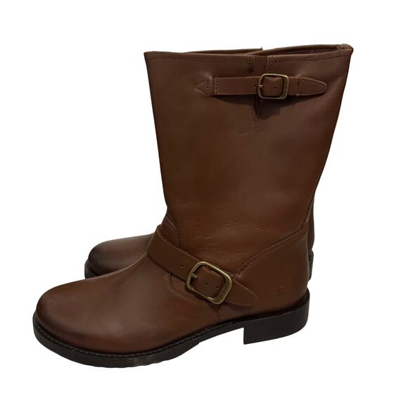 NWOT Frye Veronica walnut brown leather boots - Picture 2 of 7